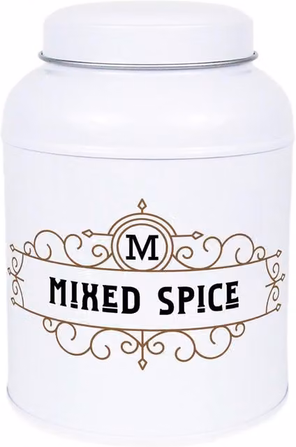 Purely Home White Metal Pepper Canister with Domed Lid, 600ml