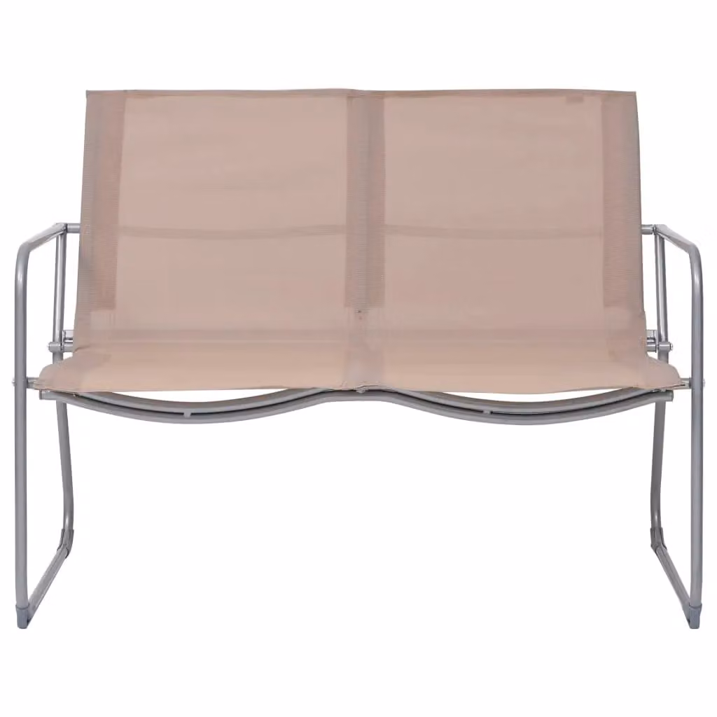Berkfield Home 4 Piece Modern Garden Lounge Set with Powder Coated Steel Frame and Beige Fabric Cushions
