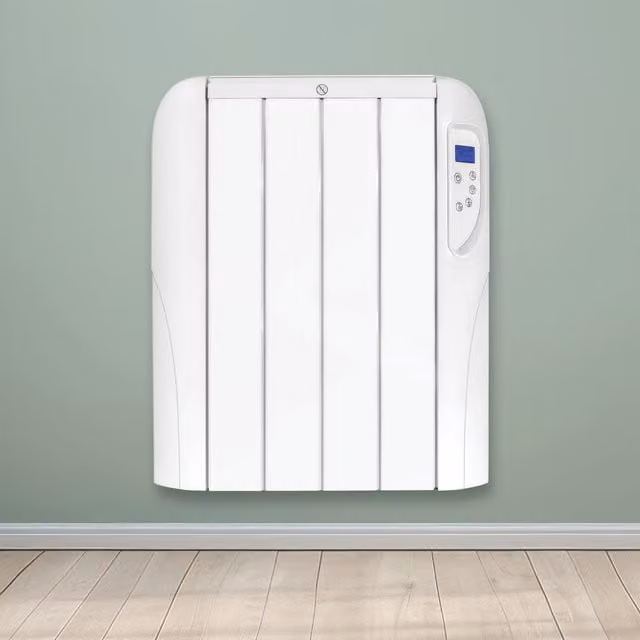 Futura White Electric Wall Mounted Convector Panel Heater with 24hr Timer, Digital Thermostat and Frost Protection