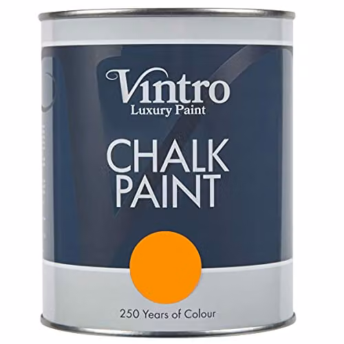 Vintro Deep Saffron Chalk Paint with Ultra Matt Finish, 1 Litre – 2