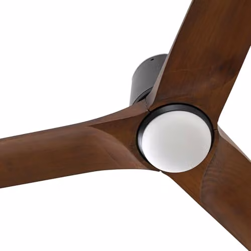 Faro Heywood Tub LED Ceiling Fan in Matt Black and Walnut, Diameter: 132 cm – 3