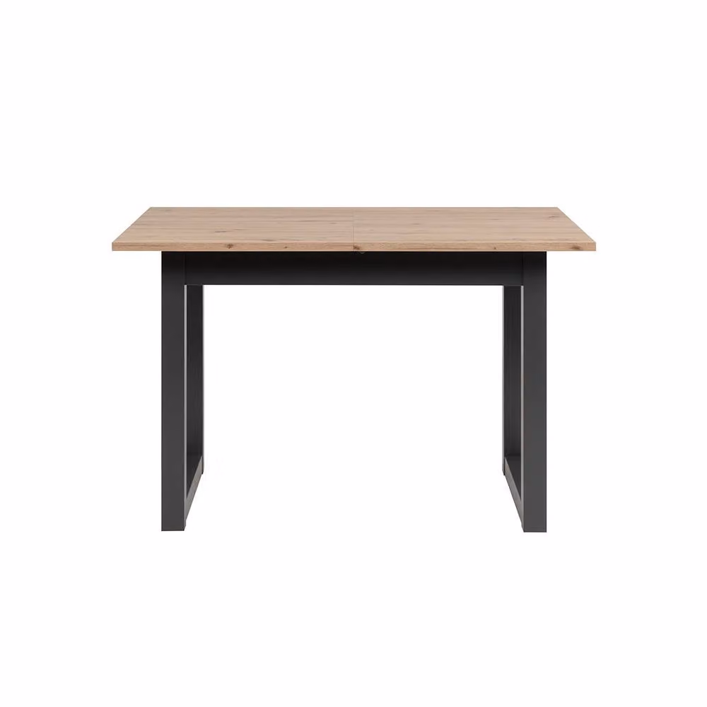 CALICOSY Denver Extensible Rectangular Dining Table in Oak and Anthracite, Light Brown – 3