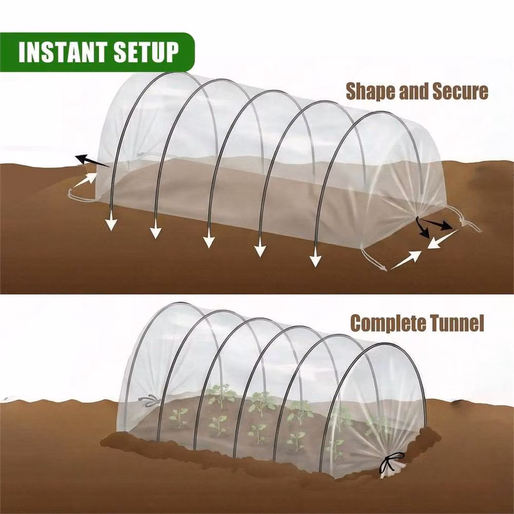 Nordara Plant Protection Polytunnel Cloche Greenhouse Cover in Transparent – 3
