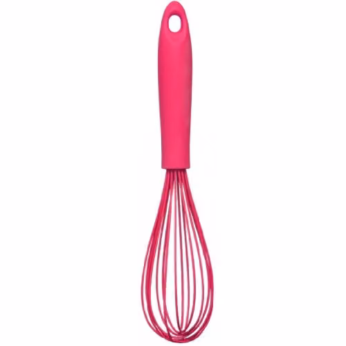 Orsina Non-Stick Heat Resistant Silicone and Stainless Steel Whisk in Pink and Black