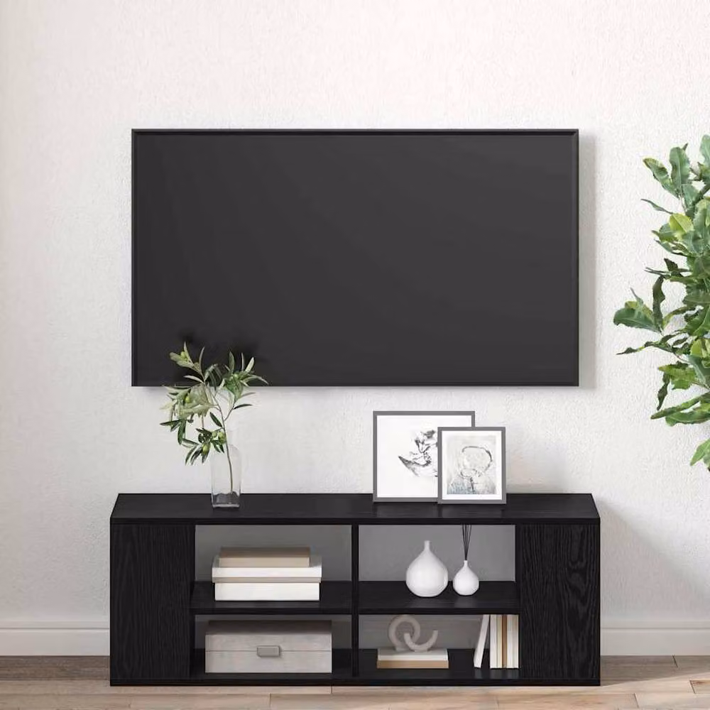 Berkfield Home Black Oak TV Cabinet, W/D/H: 102 x 35 x 35 cm – 4