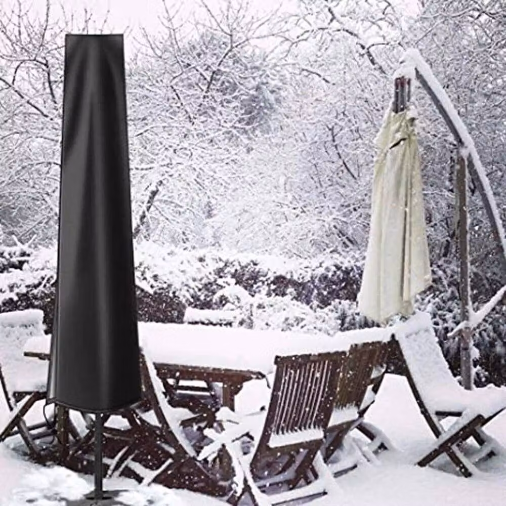 Kelvenix Black Polyester Fabric Patio Parasol Protective Cover – 5