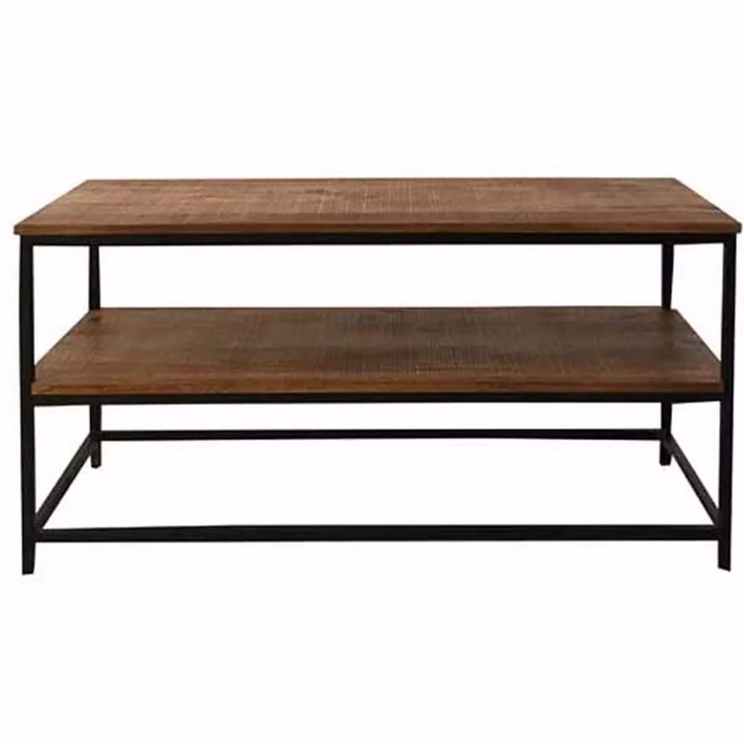 Jaipur Furniture Ltd Industrial Plasma TV Unit in Brown Mango Wood and Iron, W110 x D45 x H55 cm – 2