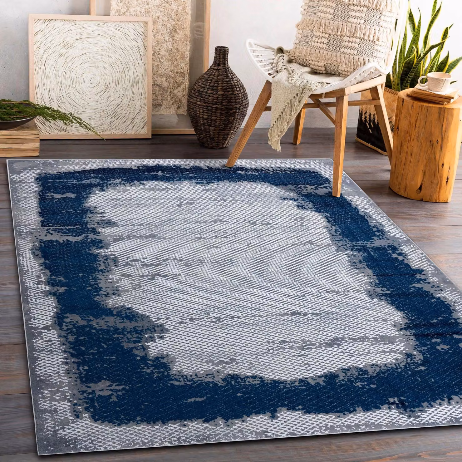 RugsX Core Abstract Modern Blue Rug, W: 120 cm x L: 170 cm – 4