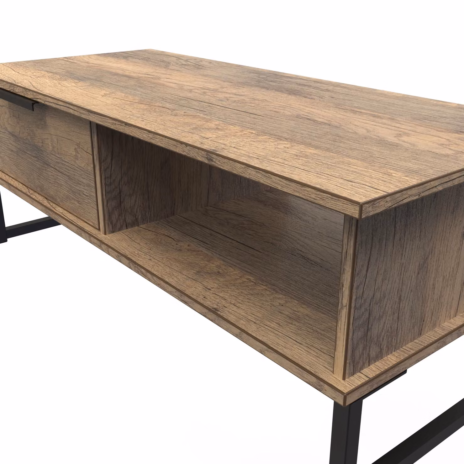 Ready Assembled 2 U Fuji 1 Drawer Coffee Table in Dark Brown – 3