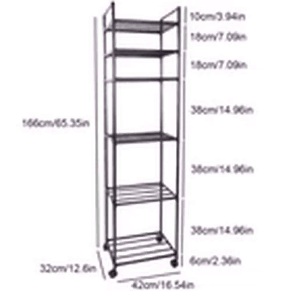 EONLION Heavy Duty 6 Tier Metal Storage Rack for Home Office, Black – 2