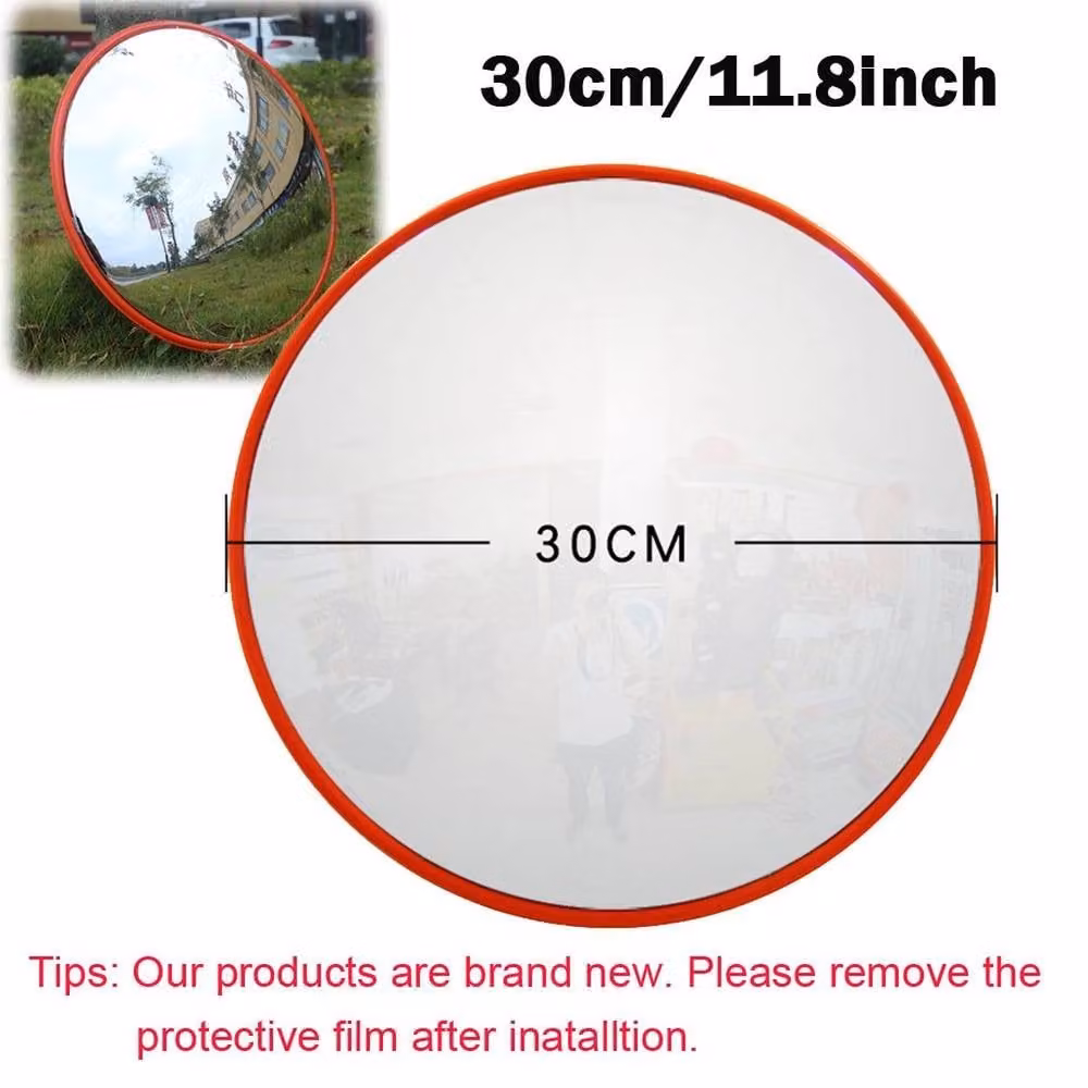NESTLUNE Orange Convex Safety Traffic Mirror, Diameter: 30 cm – 2