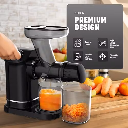 Keplin Slow Masticating Juicer Machine with 7-Stage Auger in Black – 3