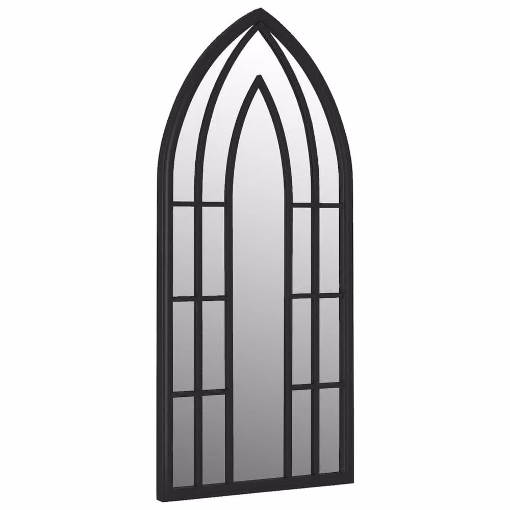 Berkfield Antique Black Metal Rectangular Wall Mirror for Outdoor Use W: 100 cm, H: 45 cm – 3