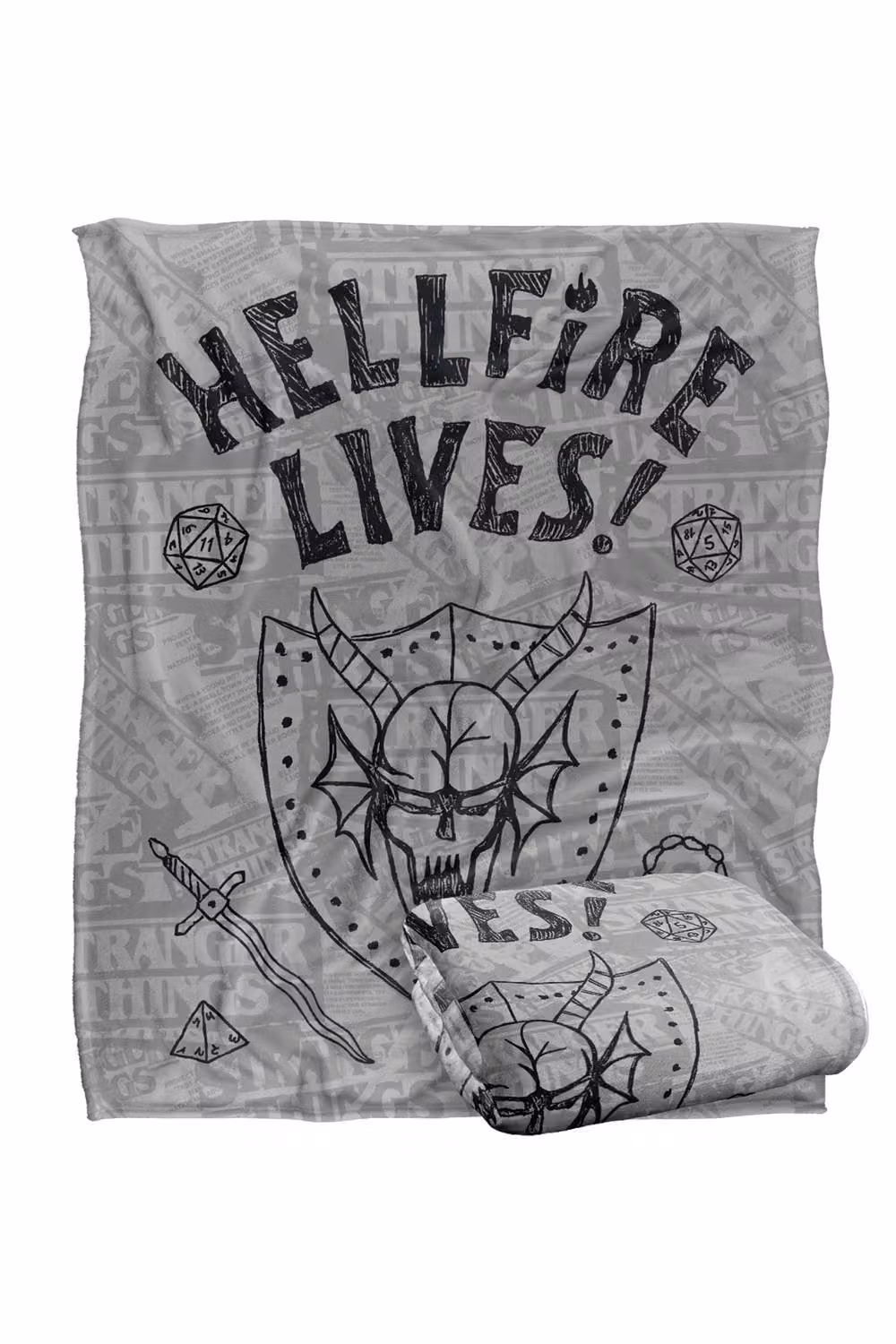Netflix Stranger Things Hellfire Club Graduation Super Soft Fleece Throw Blanket, Multicolour, W/D/H: 152 x 127 cm – 2