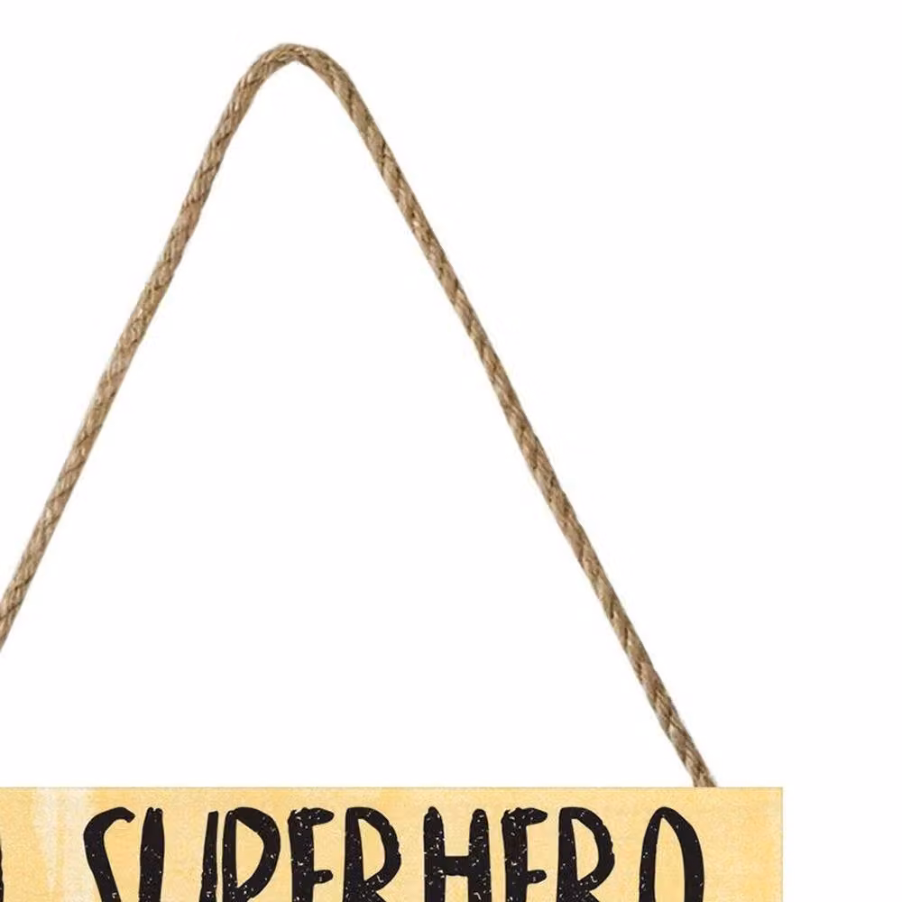 Batman A Superhero Sleeps Here Yellow Wooden Wall Plaque for Kids – 2
