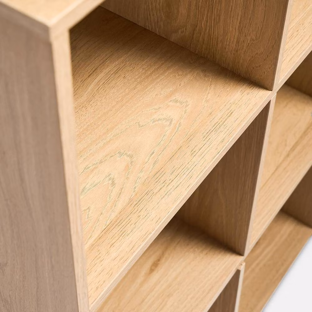OHS Dallas 6 Cube Wood Effect Storage Unit Bookcase in Natural – 4