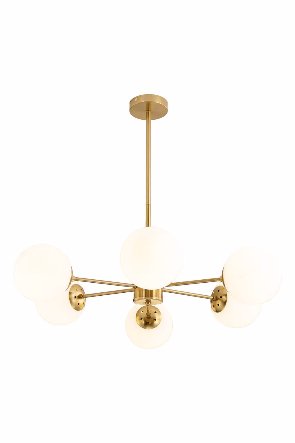 Living and Home 6-Head Modern Sputnik Chandelier Pendant Light in Gold/Brass – 2