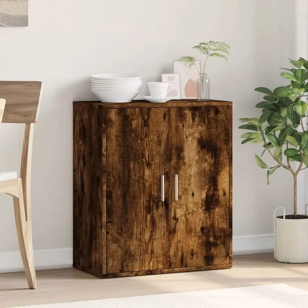 Berkfield Home Smoked Oak Sideboard in Brown, W/D/H: 60 x 31 x 70 cm – 2