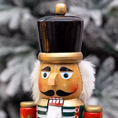 The Christmas Workshop 81560 Classic Wooden Nutcracker Soldier Christmas Decoration, Red, White and Green, Height: 50 cm – 4