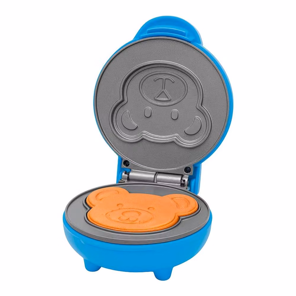 SPETLEK Mini Waffle Maker 550W Non Stick Teddy Bear Shaped in Blue – 2