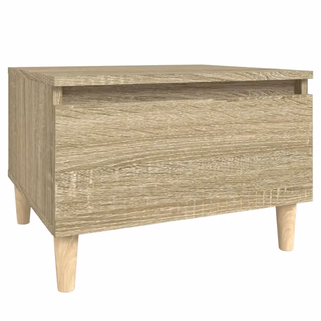 Berkfield Home Sonoma Oak Side Table in Brown, W/D/H: 50 x 46 x 35 cm – 2