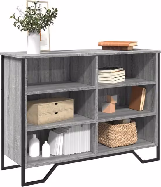 Berkfield Home Grey Sonoma Sideboard, W: 101 cm, D: 35.5 cm, H: 74.5 cm