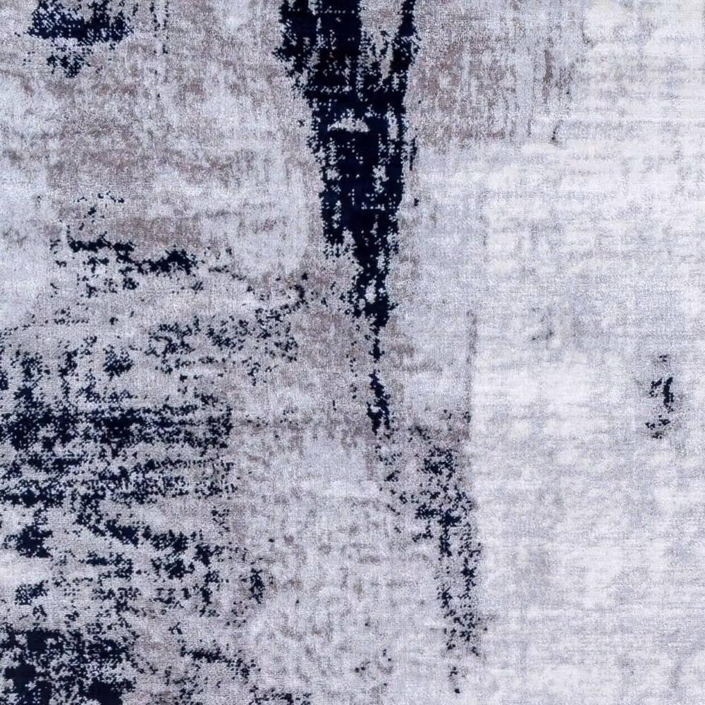 Livabliss Wanderlust Abstract Modern Marble Rug in Blue, Grey and Black, W: 200 cm, D: 275 cm – 3