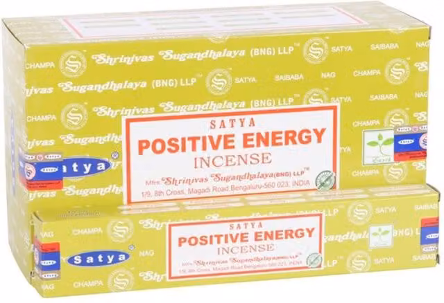 Satya Set of 12 Positive Energy Incense Sticks in Brown and Multicolour