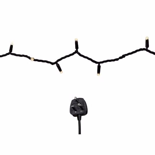 Samuel Alexander Connectable Max String Lights with 300 Warm White LEDs, 29.9m, Black – 3