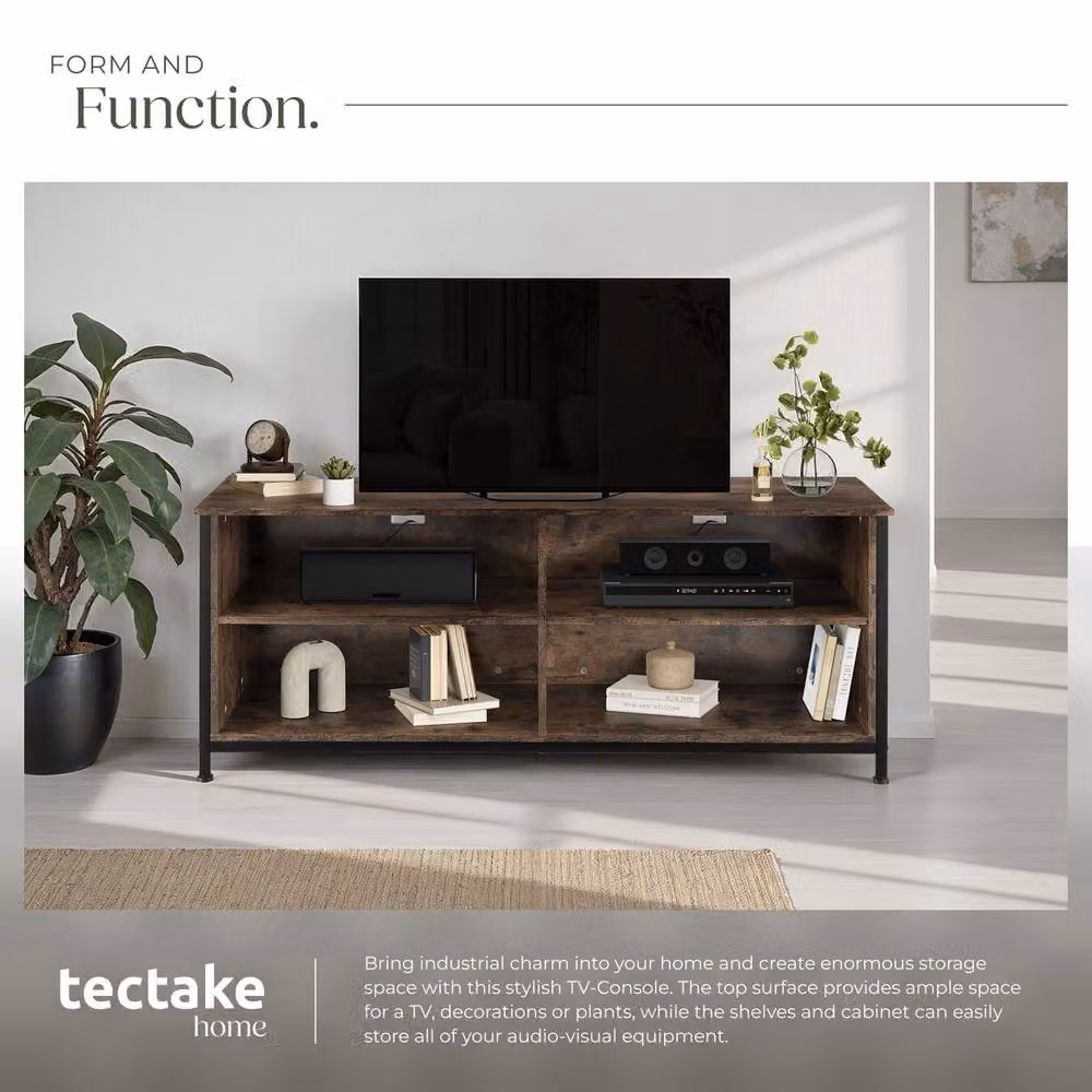 tectake Navan TV Stand in Brown and Black – 4
