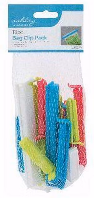 Ashley 18-Piece Multicolour Plastic Food Bag Clips Set