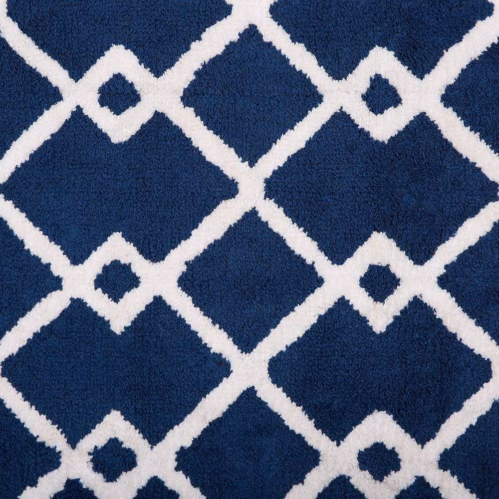 Wyld and Coco Azure Geometric Hand-Tufted Polyester Area Rug in Blue, W: 140 cm, L: 200 cm – 4