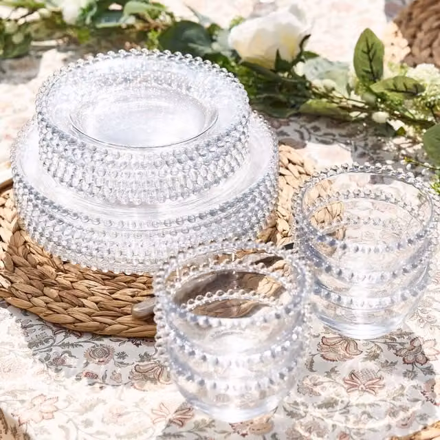 Dibor Bella Perle 12 Piece Glassware Dinner Set in Clear – 1