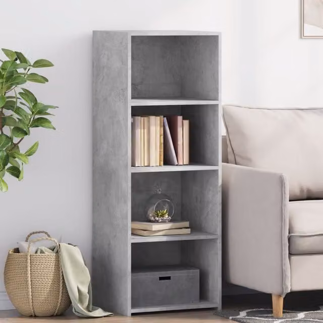 Berkfield Home Modern Highboard in Concrete Grey, W/D/H: 45 x 41 x 124 cm – 1