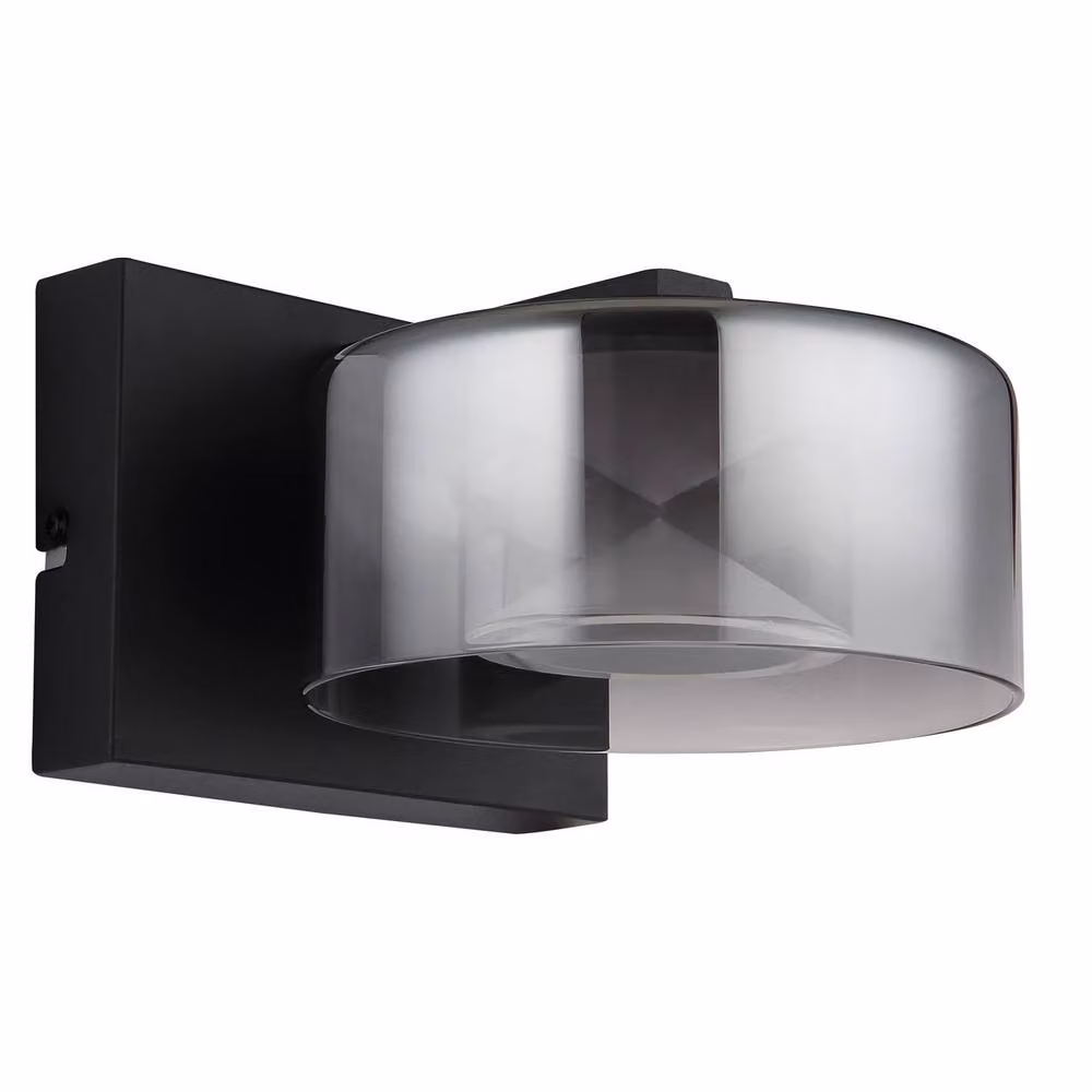 Netlighting Belinda LED Wall Lamp in Matt Black with Transparent Glass Shade, 4000K Cool White – 2