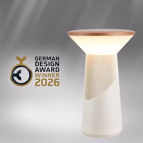 Briloner Pilia Rechargeable LED Table Lamp with Stepless Touch Dimmer, IP44, Warm White, H 24 cm x W 15 cm x D 15 cm, Warm Grey Coffee – 4