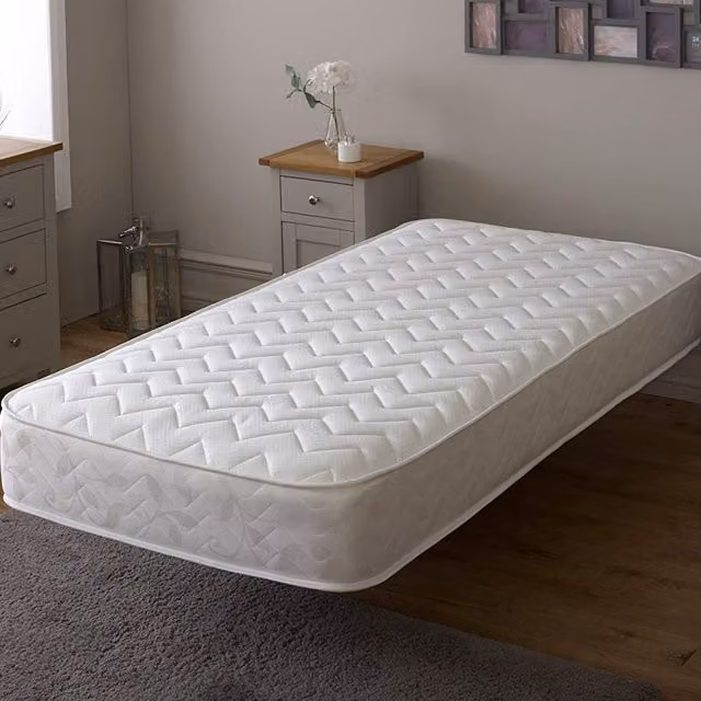 Starlight Beds Zig Zag Hybrid Spring Mattress in White and Grey