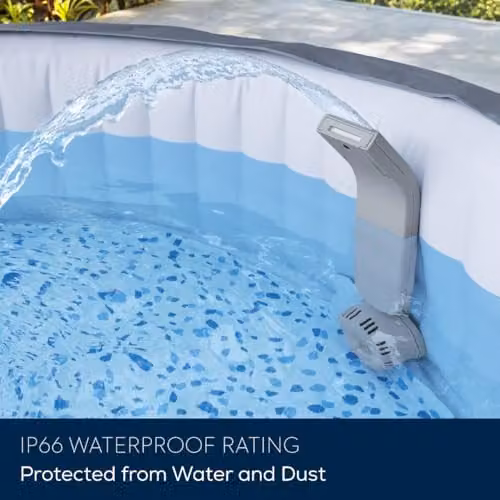 Bestway Lay-Z-Spa LED Waterfall Hot Tub Accessory with 7 RGB Colours, Grey/Multicolour – 3