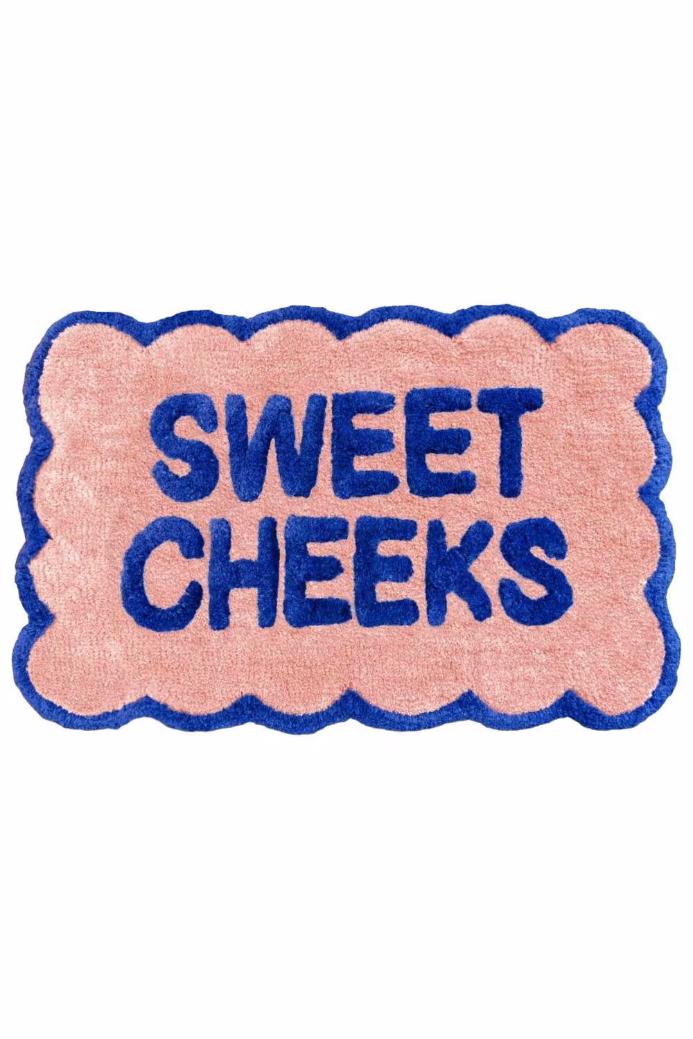 Mooky Mats Sweet Cheeks Scalloped Blue Polyester Bath Mat – 2
