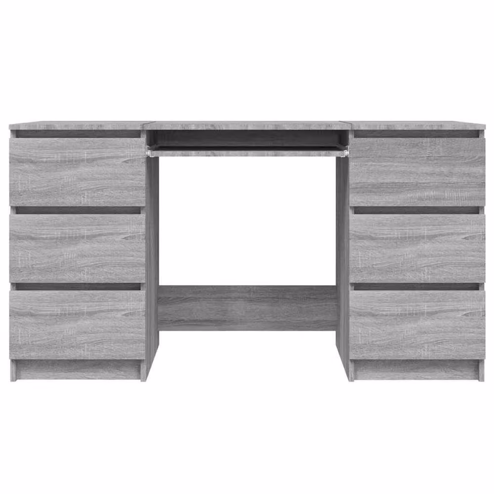 Berkfield Home Writing Desk in Grey Sonoma, W/D/H: 140 x 50 x 77 cm – 3