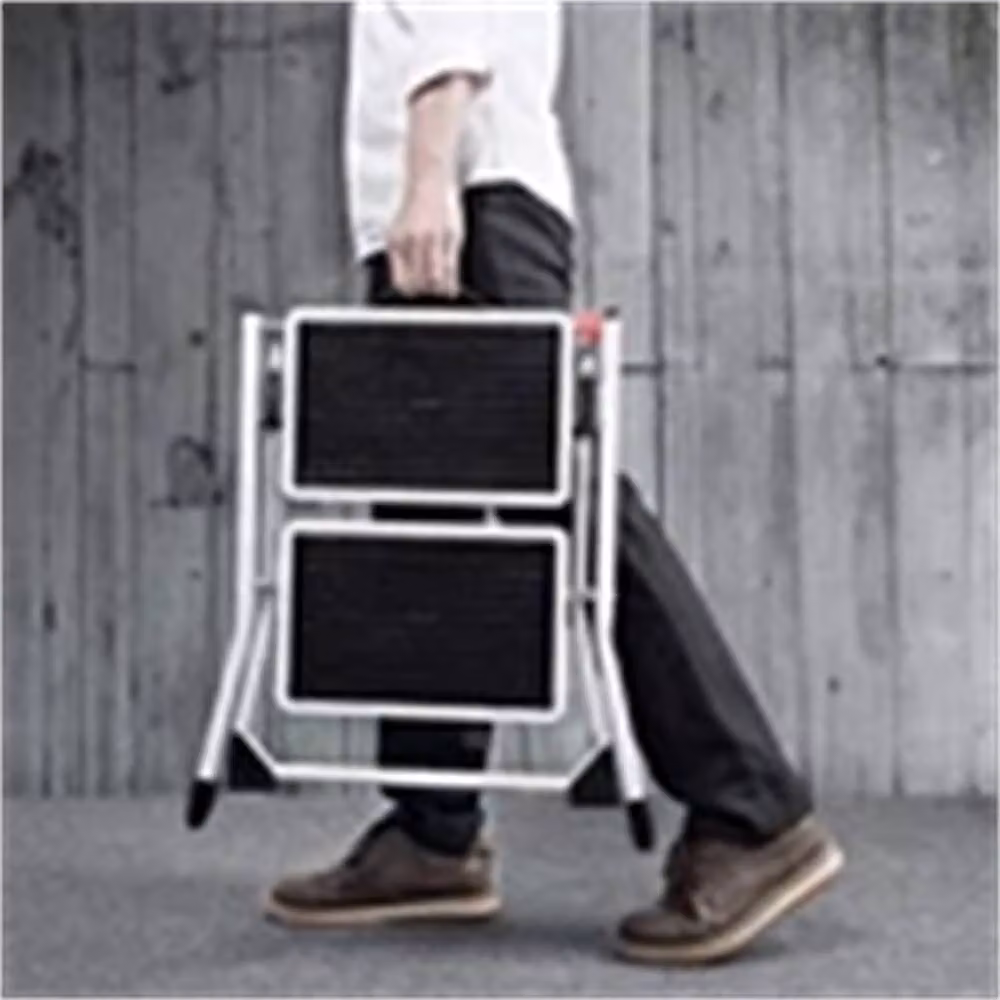 Nordara White Heavy Duty Compact Double Folding Step Ladder with Non-Slip Rubber Feet, W/D/H: 100 x 40 x 40 cm – 4
