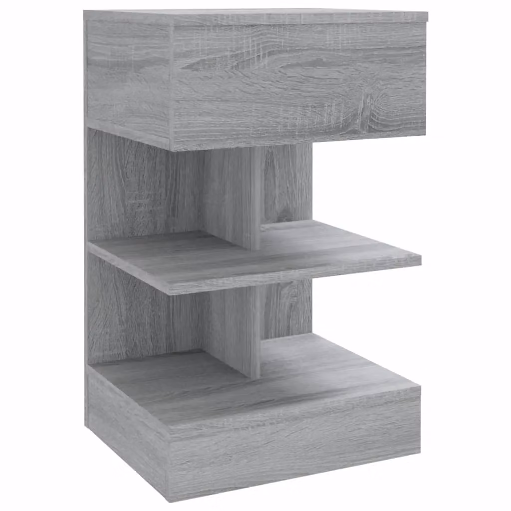 Berkfield Home Grey Sonoma Bedside Cabinet in Engineered Wood W/D/H: 40 x 35 x 65 cm – 2