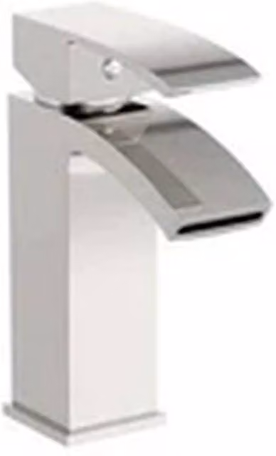 Havendro Waterfall Chrome Bathroom Tap Set in Silver with Single Lever and Pop Up Waste