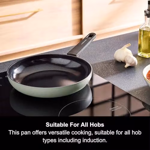 Morphy Richards Green Aluminium Frying Pan with Ceramic Coating, Diameter: 24 cm – 5