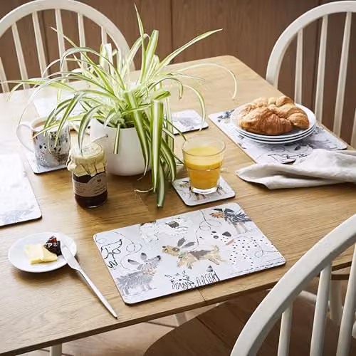 Ulster Weavers Dog Themed Cork Placemats, Set of 4, Grey and Black, W: 29 cm, D: 21 cm, H: 0.5 cm – 2