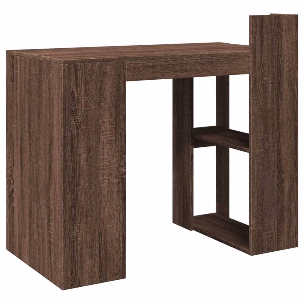Berkfield Modern Brown Oak Computer Desk W/D/H: 103.5 x 56.5 x 94 cm – 5