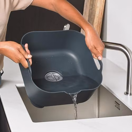 ReBorn Recycled Plastic Washing Up Bowl, 9L, Dark Grey – 5