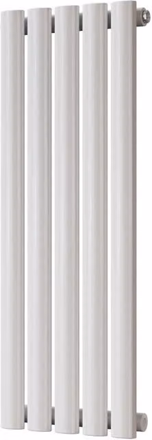 UK Radiators Omeara White Elliptical Tube Horizontal Designer Radiator, W: 290 mm, H: 800 mm