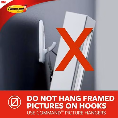 3M Command Mini Hooks in Transparent and White with Adhesive Strips – 3