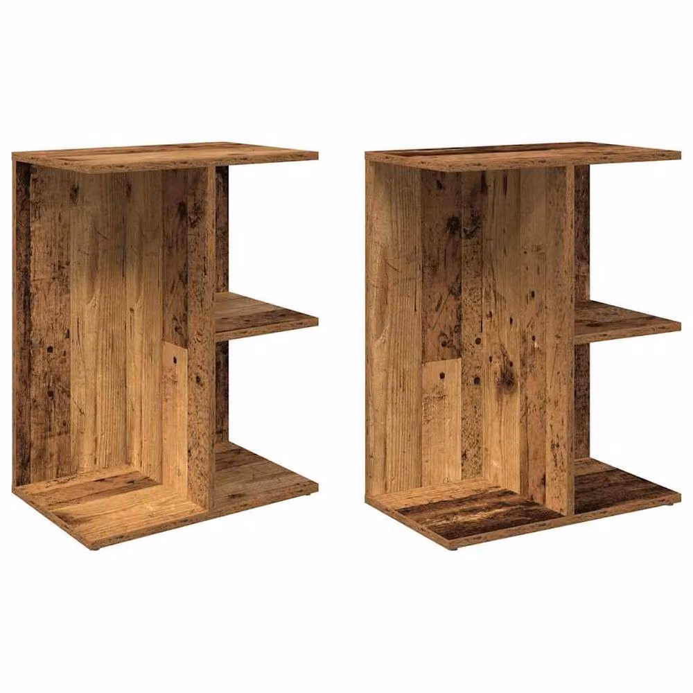 Berkfield Home Elegant Bedside Tables, 2 Piece Set, Brown, W: 46.5 cm, D: 29 cm, H: 61 cm – 2